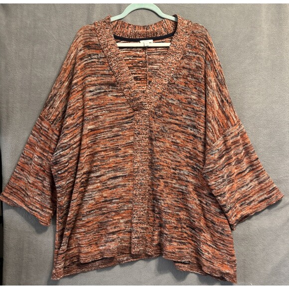 J. Jill Pure Jill Campari Sweater Space Dyed Marled Knit Plus Size 3X Multicolor - Picture 3 of 12